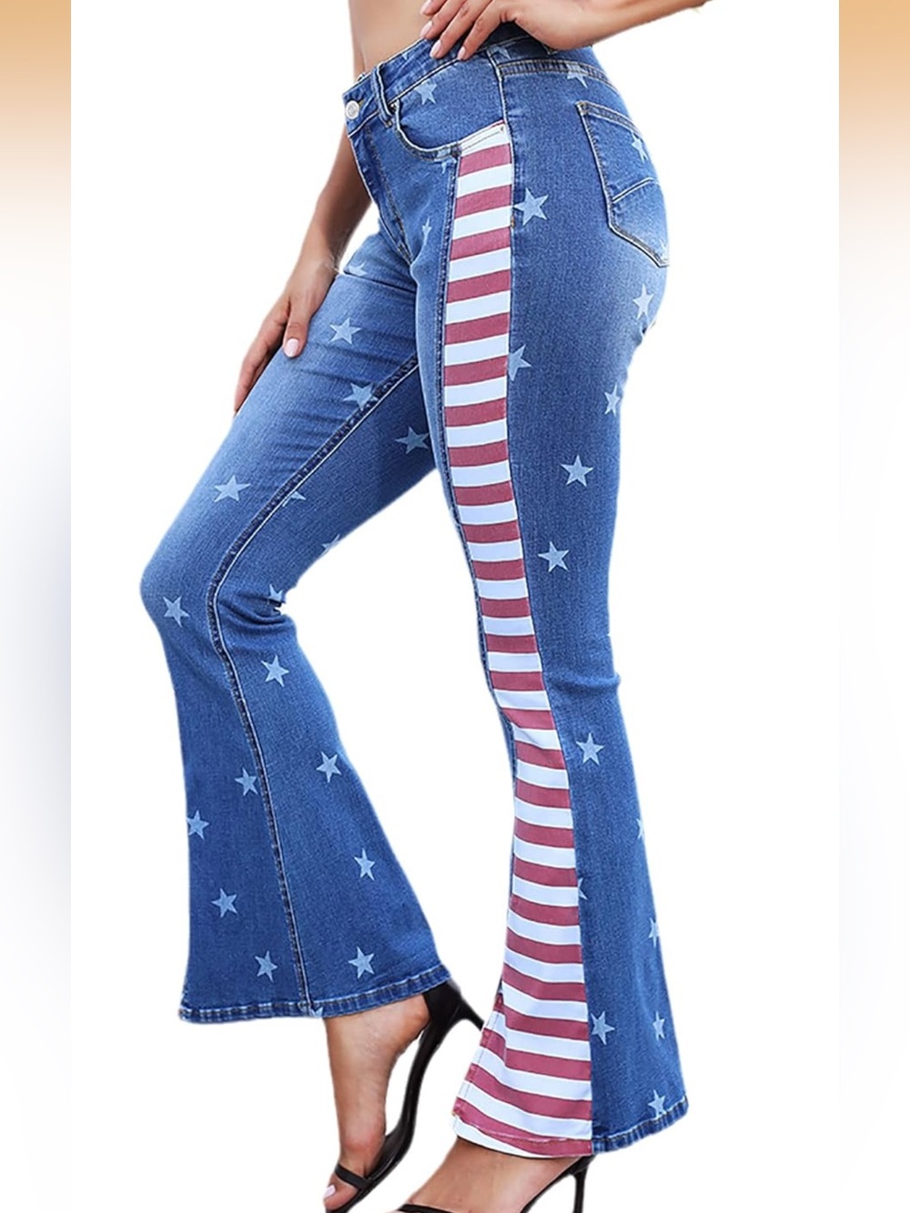 Stars & Stripes Blue Flare Jeans